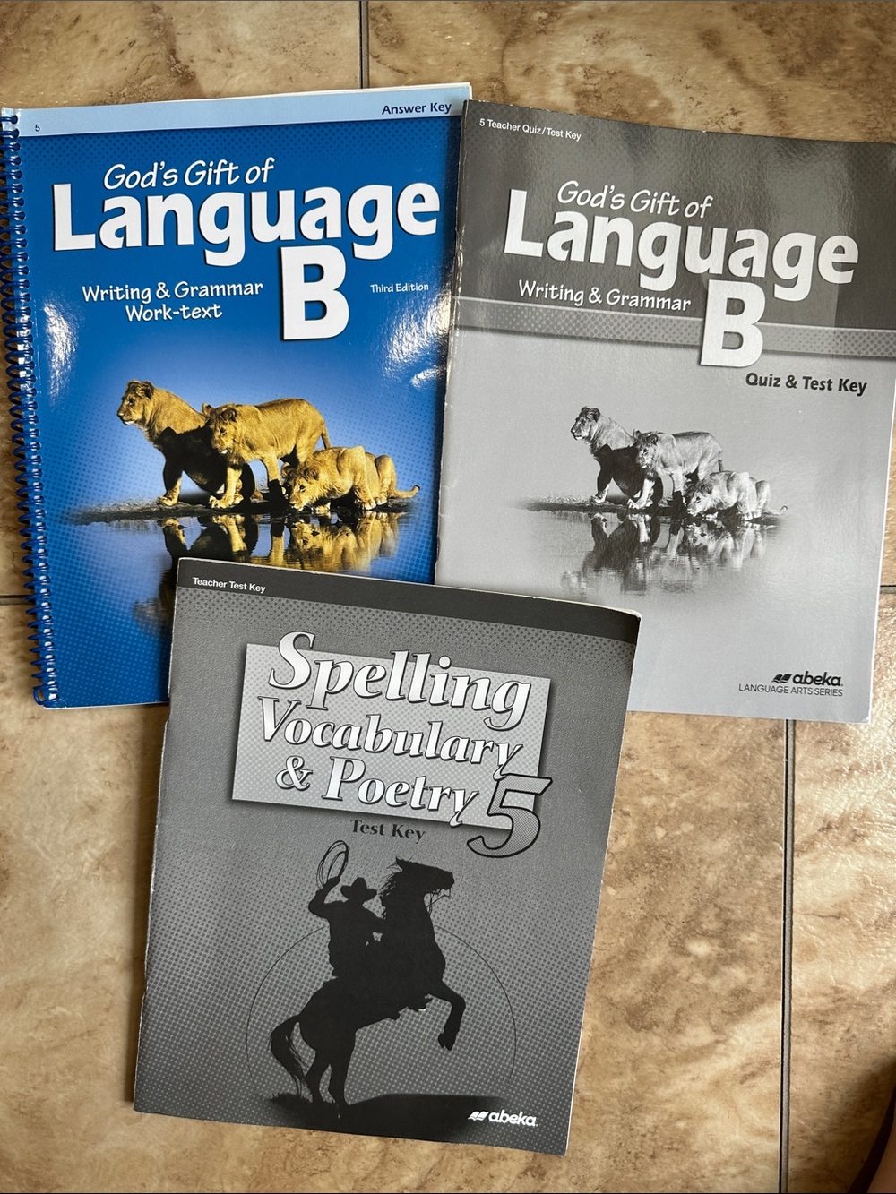 Abeka grade 5 language arts teachers keys set